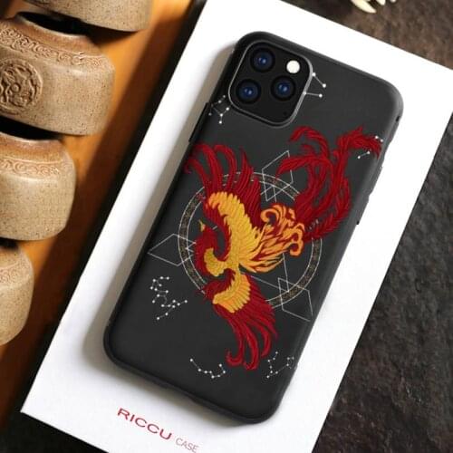 Fashion Dragon crane tiger Animal Pattern Phone Case for iPhone 12 11 Pro mini 8 7 6 6S Plus X XR 12 pro XS MAX Silicone Case