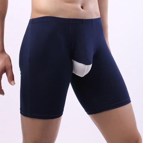 Mens Underpants Antibacterial Long Boxers Leisure Sports Men Underwear