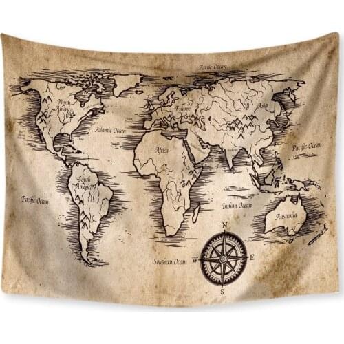 World map wall carpet farmhouse decor for the home wall hanging tapestry bohemian wall decor