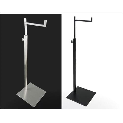 New Arrival Handbag Display Stand Stainess Steel Backpack Display Rack Adjustable Metal Bags Wig Purse Display Holder Rack Black