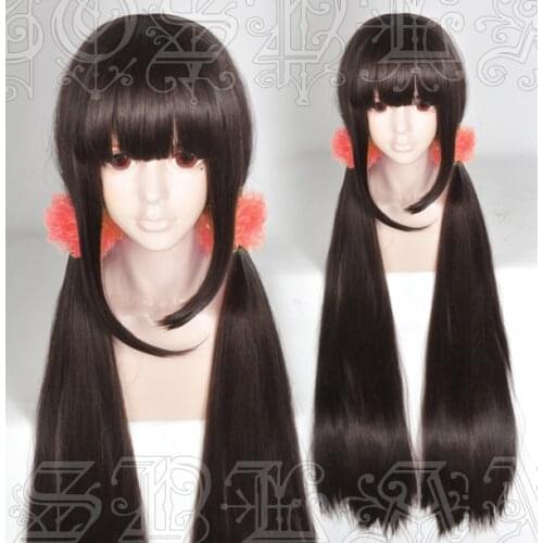 Anime Danganronpa V3: Killing Harmony Maki Harukawa Cosplay Wigs Heat Resistant Synthetic Hair Wig ( Without Headwears)+ Wig Cap