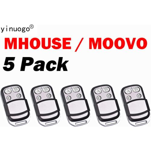 5PCS MHOUSE/Myhouse MOOVO Remote Control Comaptible TX3 MT4 MT4G GTX4C MT4V TX4 GTX4 433.92mhz Garage Door Motor Transmitter NEW
