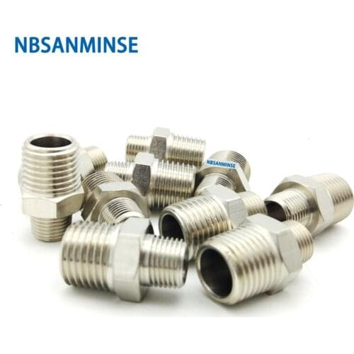 10Pcs/Lot BB 1/8 1/4 3/8 1/2 Transition Pneumatic Air Fitting Air Coupling Fittings Connect Coupler NBSANMINSE