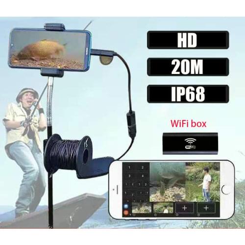 20M underwater camera WiFi visual fishing device waterproof mobile phone tablet 8LED illuminated fish finder Fishing accessories