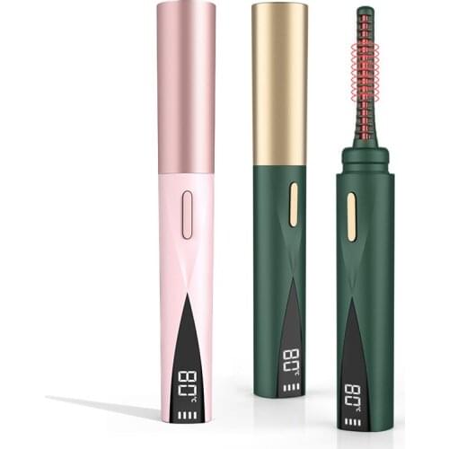 USB Rechargeable Electric Heated Eyelash CurlerQuick Curler Natural Long Lasting 360° Eyelash Makeup Beauty Tool Applicator