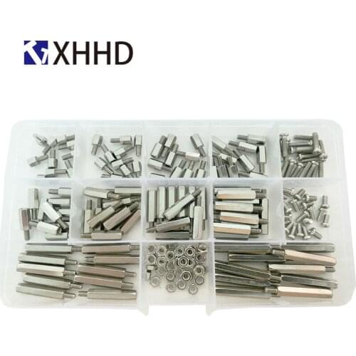 Hex Carbon Steel Male Standoff Pillar Stud Board Hexagon PC Computer PCB Motherboard Spacer Bolt Assortment Kits M3