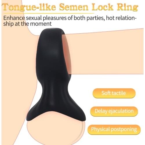 Silicon Cockring Sleeve For Penis Stretcher Ring Cock Rings Adult Sex Toys For Sex Shop Silicone Testicle Massager Ballstretcher