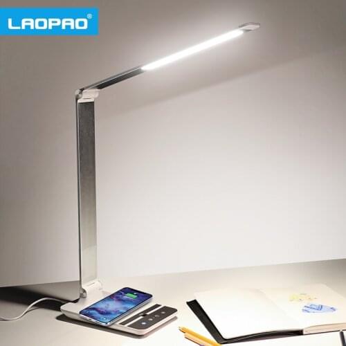 LED Desk Lamp 72 bulb 3 Color Hand Sweep Wireless Charging for phone 360 Degree Rotation Touch Eye-protect with timer Table lamp