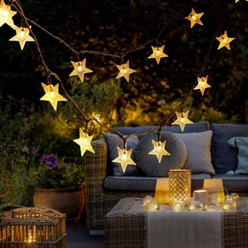 Solar Powered LED Starry Lighting Strings Fairy Lamp Garland String Lights for Home Kids Bedroom Outdoor Garden Yard Party Decor