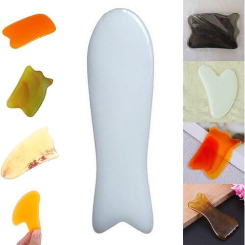 Fish-shaped Guasha Scrapping Plate Guasha Massager Face Meridian Scrapping Plate Massage Tools Arm Massage Tool