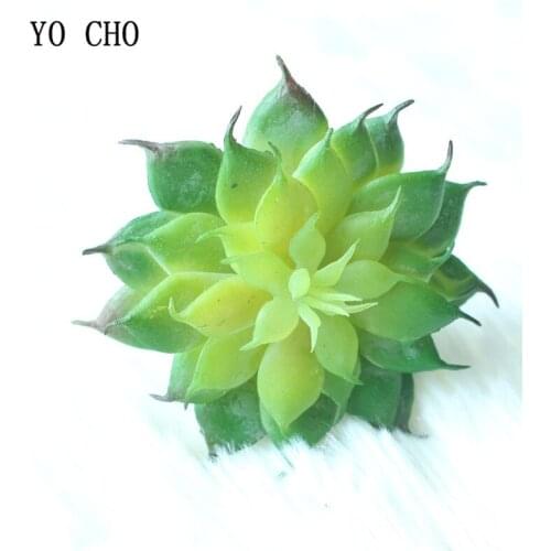 YO CHO 1PC High Quality Artificial Lotus Succulent For Home Garden Bar Wedding Decoration Fake Flower DIY Best Indoor Succulents