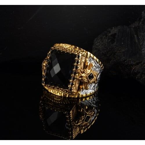 Custom Jewelry Guaranteed High-quality 925 Sterling Silver zircon stone ring green color in a luxurious way for men with gift