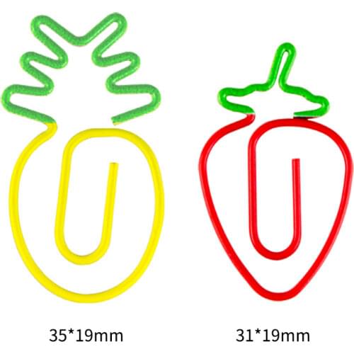 Strawberry Paper Clip cute pineapple Fruit Office Paper Clip Paper Clips Office Accessories Paperclips Office Supplies Clipes