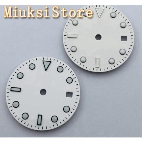 1pcs 28.5mm sterile dial with luminous fit Miyota8205 8215 821A ETA2824 2836 Mingzhu DG2813 3804 Seagull ST1612 2813 movement