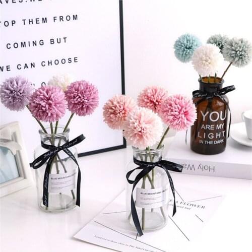 1pcs/lot 29cm Dandelion Flower Ball Artificial Road Cited Flower Wall For Home Decoration Wedding Simulation Holding Fake Flower