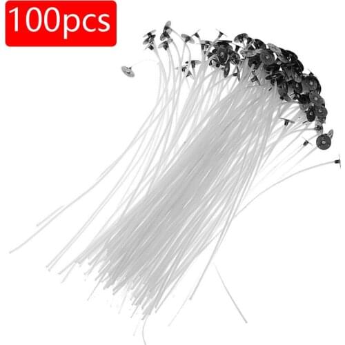 100pcs Candle Wicks Cotton Core Pre Waxed DIY Candles Supplies Smokeless Flameless Candle Wick For Birthday Christmas Halloween