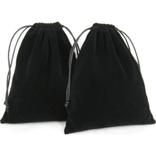 100pcs Professional custom velvet jewelry bag 11*15cm small drawstring bag custom 1 color printing include shipping by ePacket