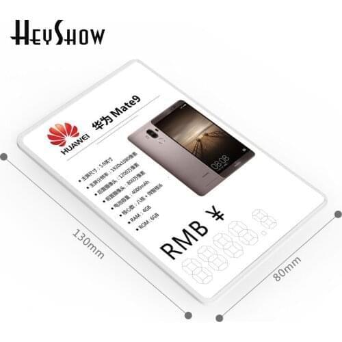 30PCS Acrylic Price Tag Holders White Huawei Desk Signed Display Stand With Acrylic Plastic Body Silicone Pad For Retail Store