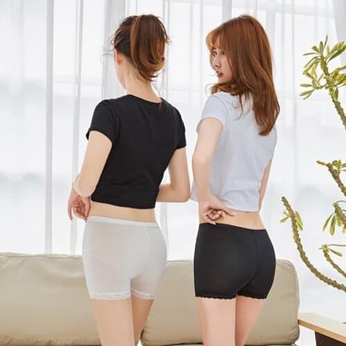 3PSC/lot Summer Women Thin Skin-friendly Sexy Elastic Safety Pants Anti-emptied Smooth Soft Lace Large Size Seamless Third Pants