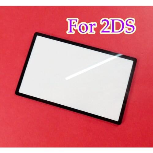 80pcs/lot For 2DS Top Surface Mirror Outer Lens Cover Upper LCD Screen Front Plastic Black White For 2DS Top LCD Screen Panel