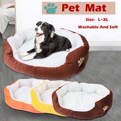 Large Pet Dog Cat Fleece Warm Bed House Plush Cozy Nest Mat Pad Portable Cat Sleeping Nest Indoor Dog Soft Cushion Fleece Mats