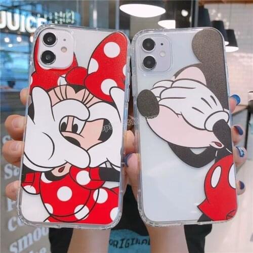 Disney Cartoon Mickey Minnie Mobile Phone Case for Iphone12 Shell Silicone Soft Shell Figure Print Protective Cover Accessories