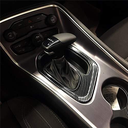 Gear Panel Decoration for Dodge Challenger 2015-2020 Carbon Fiber Inner Gear Shift Panel Decoration Cover