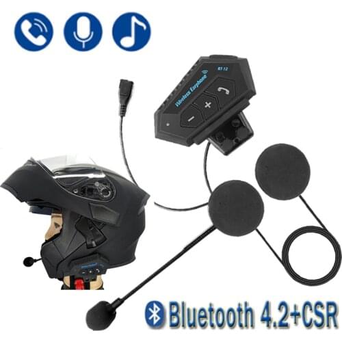 T2 Bluetooth 4.2 CSR Intercom Motorcycle Helmet Headsets BT Wireless Walkie Moto Stereo Interphone Handsfree with Microphone