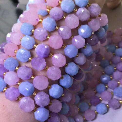 Icnway 38cm Natural Morganite 9x10mm Round Faceted Lantern Beads Diy Jewelry Accessorie Necklace Bracelet Earrings