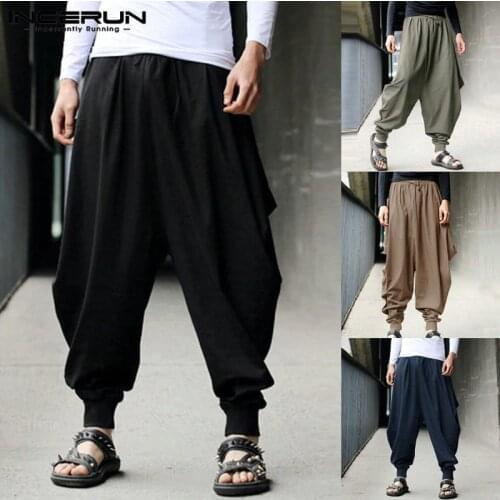 INCERUN Mens Harem Pants