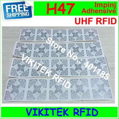 Adhesive wet ture 3D inlay Impinj H47 sticker UHF RFID 20pcs per lots 860-960MHZ Monza4 915M EPC C1G2 ISO18000-6C free shipping