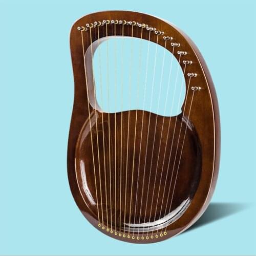 Concert Harp 16-String Spinet Mahogany Body Harp Musical Instrument for Beginner Kids