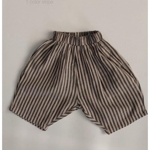 Summer Boys Girls Stripe Children Short Pants Kids Baby Short Pants Loose Kids Short Pants For Boys Girls Casual Short Pants