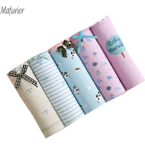 Mafurier Free Shipping 2018 New Womens Sexy Panties Briefs Seamless Underwear Soft High Quality Cute Knicker Lingerie 5Pcs/lot