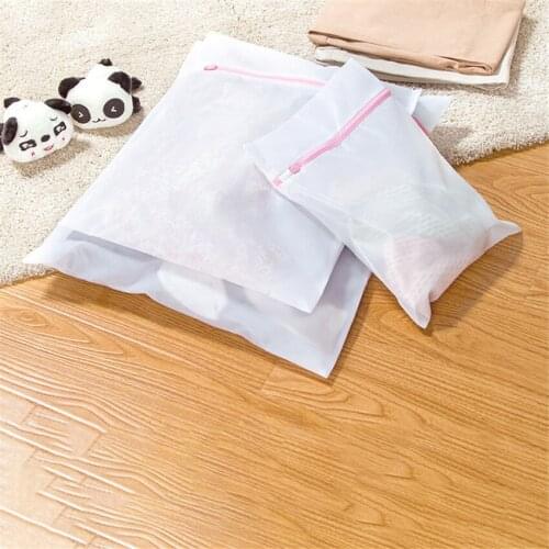 1PC Underwear Zipper Laundry Bags Washing Machine Mesh Washing Bag Home Clothing Bra Net Pocket Organizer Laundry Storage Bags