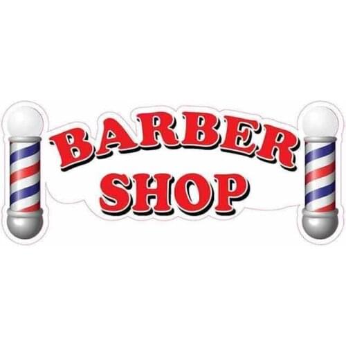 Fashion Car Stickers for Barber Shop Concession Restaurant Food Funny Vinyl Windshield RV VAN Car JDM Graphics 13cm X 5.5cm