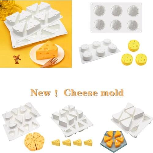 New Cheese Mold Food Grade Silicone Ice Cream Mold Cake Decoration Kitchen Baking Tools DIY Ice Cube Chocolate Molds
