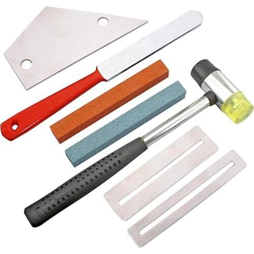 7 Pcs/set Professional Guitar Fingerboard Luthier Repair Care Tool Kit Grinding Stone Fret Nut File Protector Guitar Accessories