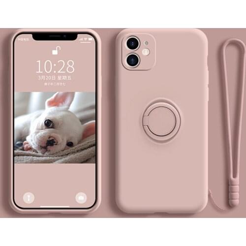 100pcs Original Liquid Silicone Case Shockproof TPU Soft Candy Cover with Stand For iPhone 11 Pro Max XS XR X 8 7 6 Plus SE 2020