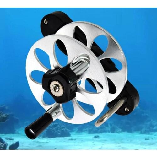 Fishing Reels Solid Adjustable Aluminum Alloy Speargun Split Spearfishing Rope Capacity Wheels for Outdoors Fishing Accessories