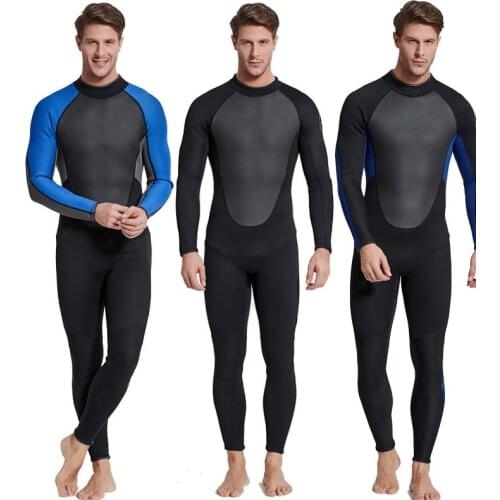 Siamese diving suits 3mm thick cold proof clothing, winter swimming suit three snorkeling diving suit