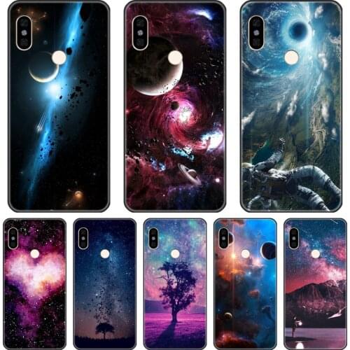 Phone Case Silicone For Xiaomi Redmi Note 6 Pro 5A Prime 5 4 4X Black Star Back Cover For Pocophone F1 Redmi S2 6A 5 Plus 4A
