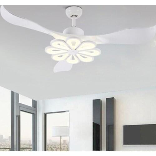 Remote Control LED Ceiling Fan Light with Three color Change LED Chandelier Art Decoration fan light 220V