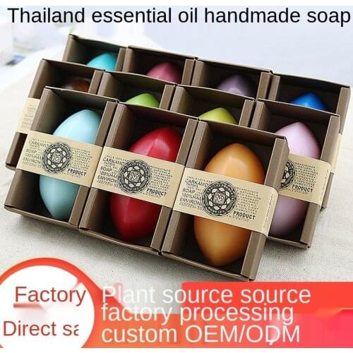 Thailand 110g Handmade Soap Rose Marigold Moisturizing Cleansing Soap Bath Plant Goats Milk Essential Oil Soap paper soap
