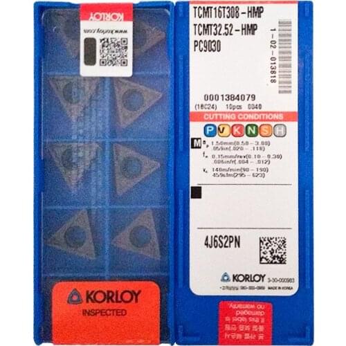 TCMT16T308-HMP PC9030 100% KORLOY Original carbide insert with the best quality 10pcs/lot free shipping