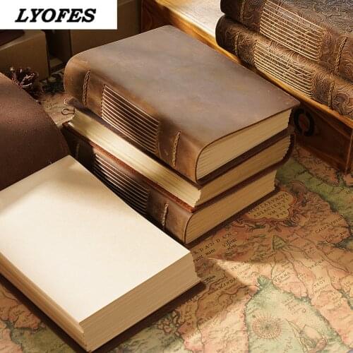 High Quality Vintage Handmade Notebook Original Sketch Organizer Retro Leather Notepad Environmental Paper Creative Notebook