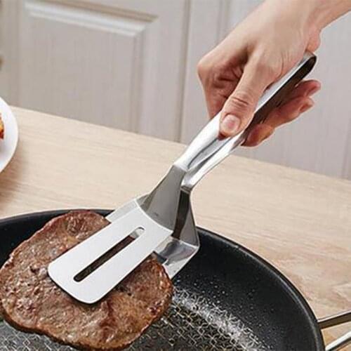 Stainless Steel Food Tongs Fried Fish Steak Clip Tong BBQ Grilling Tong Non-Stick Barbecue Grilling Cooking Tongs Kitchen Tools