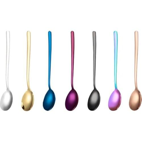 1Pcs 304 Stainless Steel Spoon Portable Cutlery Spoon For Creative Coffee Dessert Spoon Restaurant Hotel Public Spoon