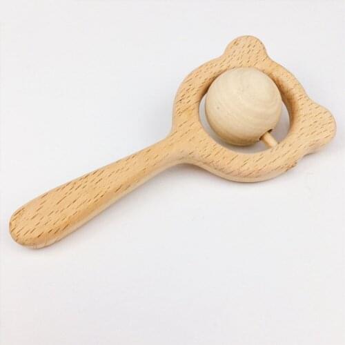 1pc Baby Rattles Play Gym Wooden Teething Toys Best Intellectual Toys DIY Crafts Food Grade Materials Nurse Gifts Baby Teether