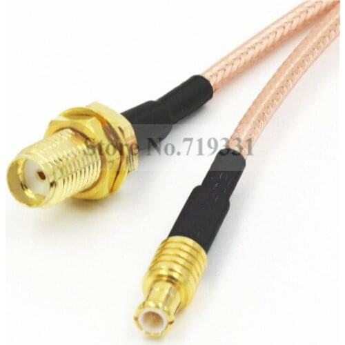 10Pcs SMA Female Nut Bulkhead to MCX Male Straight RG316 Cable Pigtail 15cm